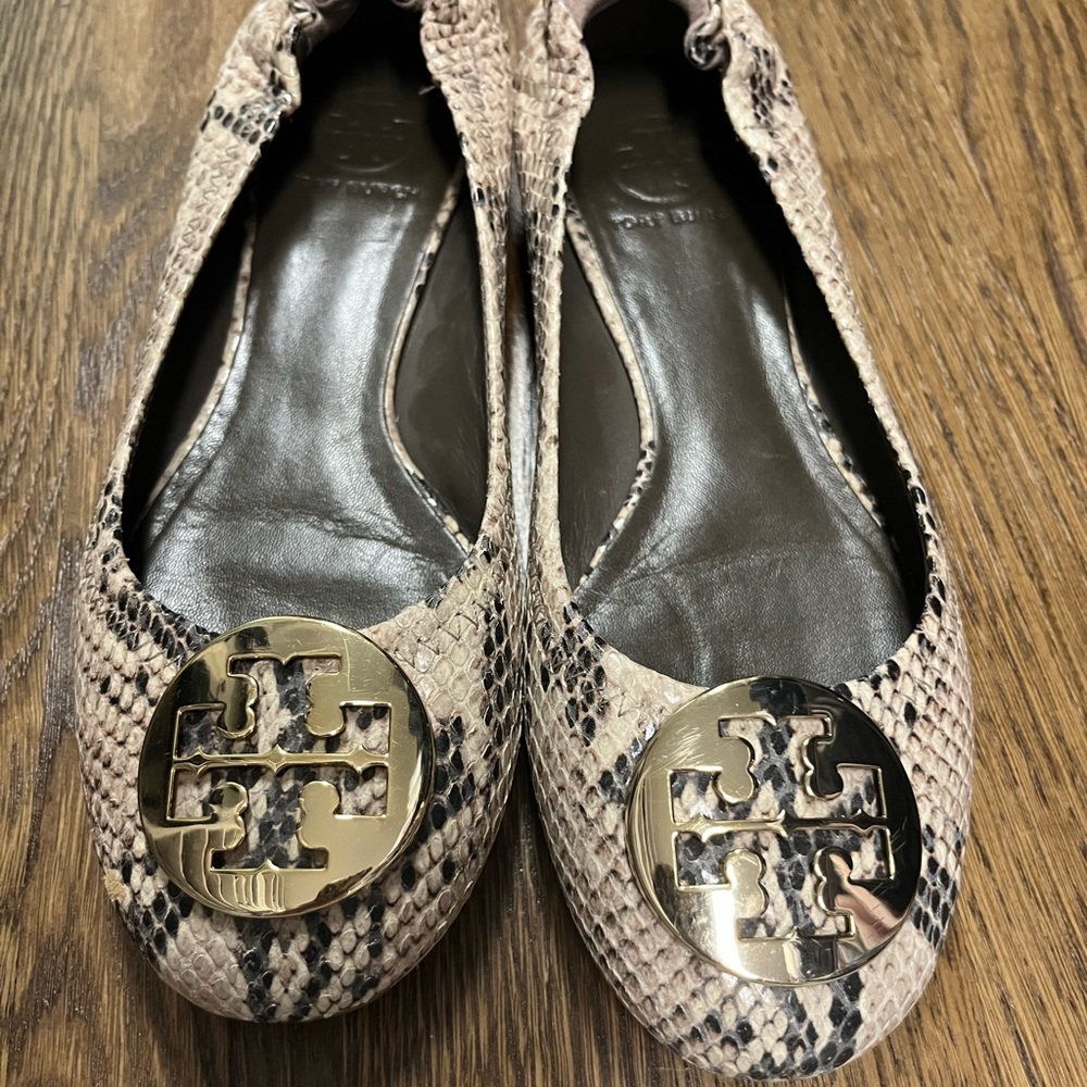 Tory Burch ballet flats. Barely worn only because my feet have shrunk!